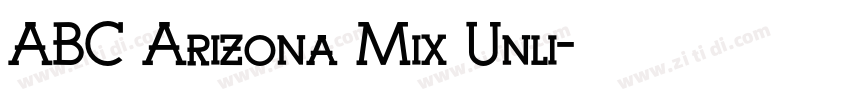 ABC Arizona Mix Unli字体转换